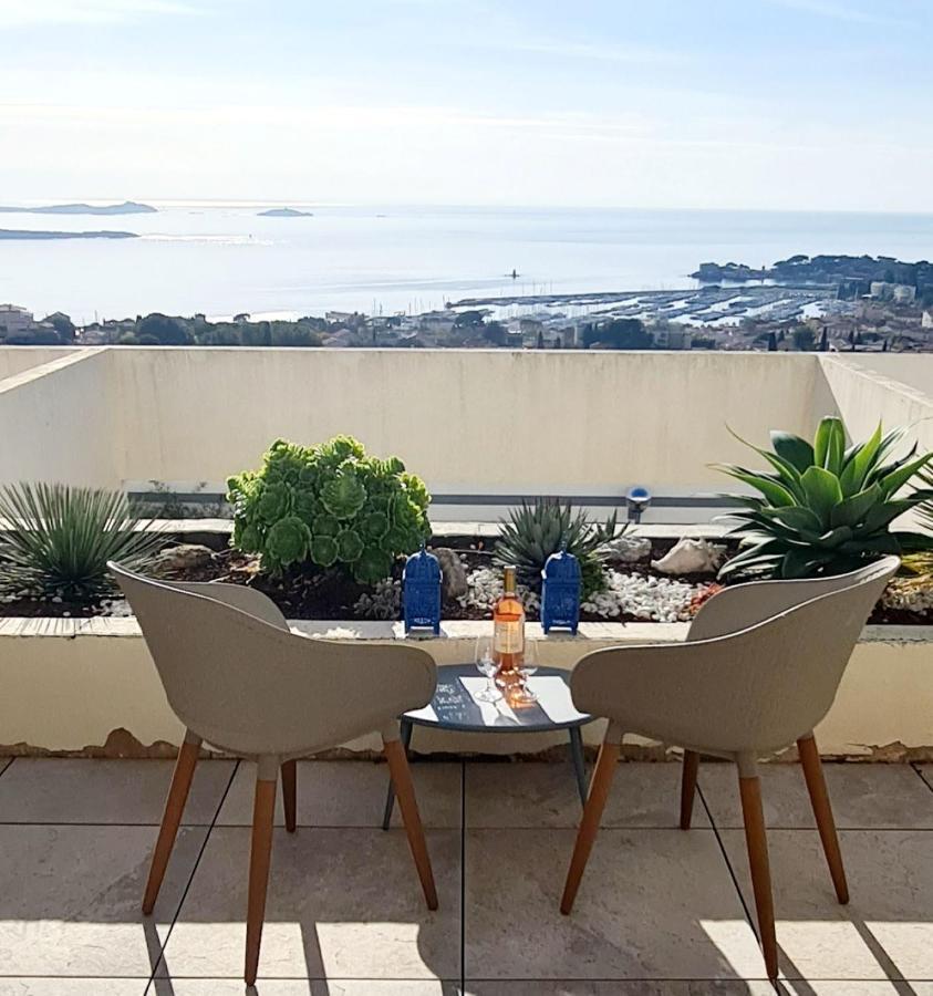 Vue Mer Panoramique - Grande Terrasse Et Piscine バンドール エクステリア 写真