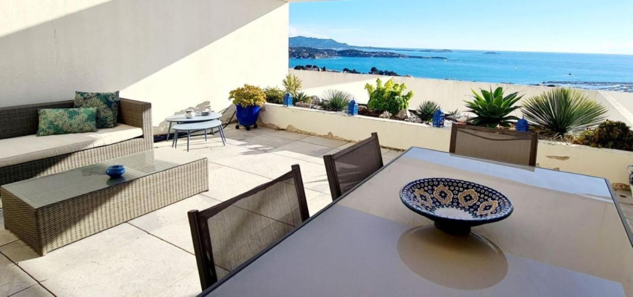 Vue Mer Panoramique - Grande Terrasse Et Piscine バンドール エクステリア 写真